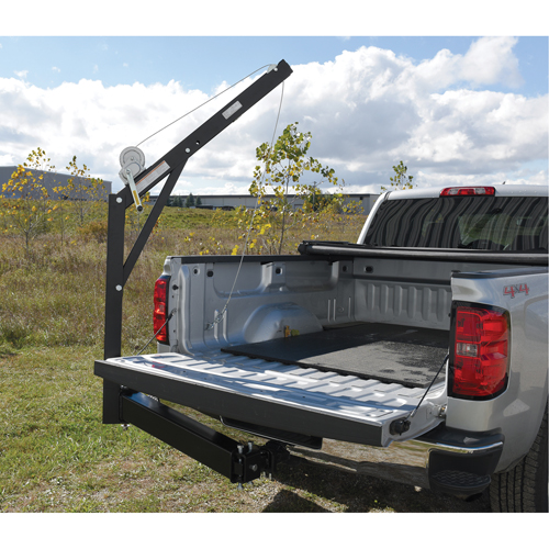 Hitch Mounted Truck Jib Crane, 600 lbs. (0.3 tons) Capacity, 84-5/8" Max. Clearance We Share Industrial Supply