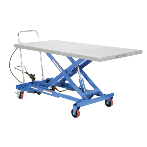 Table &eacute;l&eacute;vatrice &agrave; ciseaux hydraulique pneumatique, Acier, 63" lo x 31-1/2" la, Cap. 1000 lb We Share Industrial Supply
