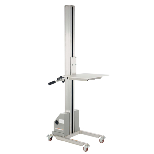 Quick Lift Stacker, Electric Operated, 125 lbs. Capacity, 72" Max Lift We Share Industrial Supply