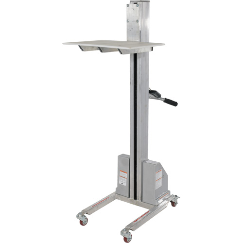 Quick Lift Stacker, Electric Operated, 175 lbs. Capacity, 57" Max Lift We Share Industrial Supply