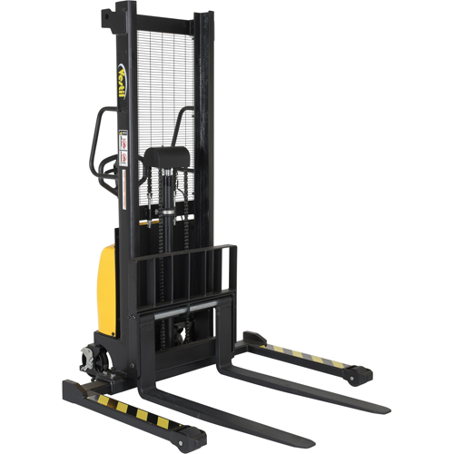 Fork Lift Stacker, Electric Operated, 2000 lbs. Capacity, 63" Max Lift We Share Industrial Supply