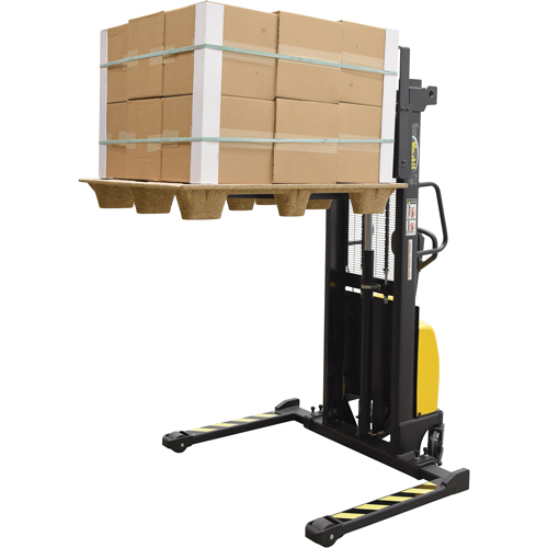 Fork Lift Stacker, Electric Operated, 2000 lbs. Capacity, 63" Max Lift We Share Industrial Supply
