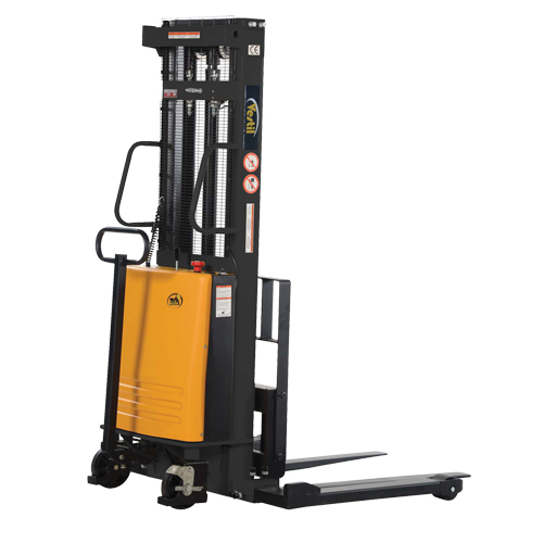 Fork Lift Stacker, Electric Operated, 2000 lbs. Capacity, 63" Max Lift We Share Industrial Supply