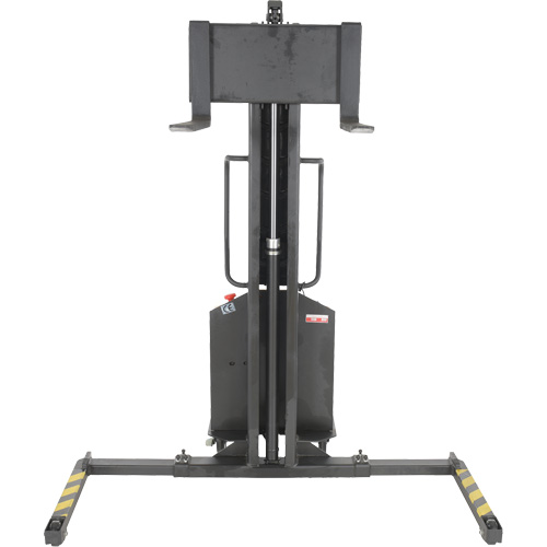 Narrow Mast Powered Lift Stacker, Electric Operated, 1000 lbs. Capacity, 63" Max Lift We Share Industrial Supply