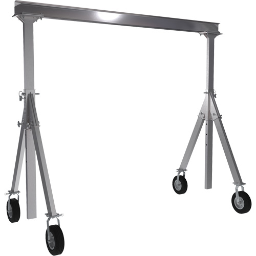 Adjustable Aluminum Gantry Crane, 10' L, 1500 lbs. (0.75 tons) Capacity We Share Industrial Supply