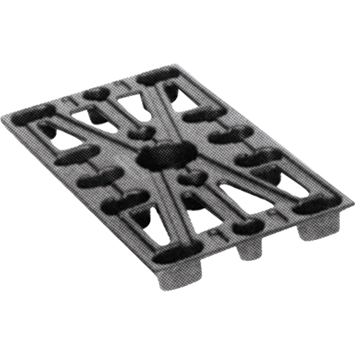 Plastic Pallets, 4-Way Entry, 24" L x 12" W x 1-1/2" H We Share Industrial Supply
