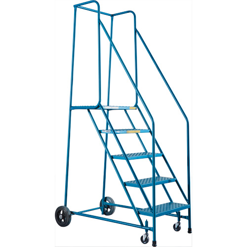 Escabeau roulant certifi&eacute; par la CSA, 5 marches, Largeur de la marche 22", Hauteur de la plateforme 46", Acier We Share Industrial Supply