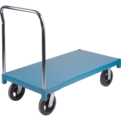 Heavy-Duty Platform Truck, 48" L x 24" W, 2000 lbs. Capacity, Rubber Casters We Share Industrial Supply