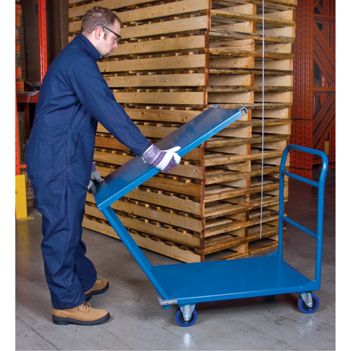 Chariots &agrave; tablettes/plateforme, Acier, 24" la x 36" p x 40" h, Capacit&eacute; de la plateforme 1300 lb We Share Industrial Supply