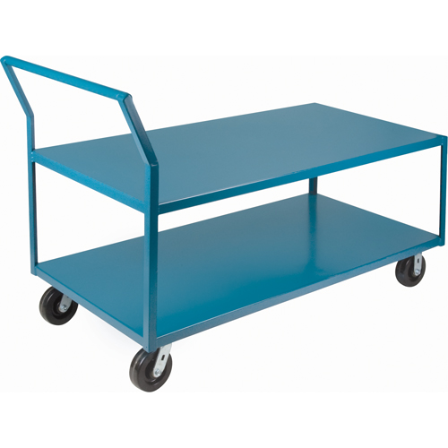 Chariots surbaiss&eacute;s robustes, 2 niveaux, 30" la x 72" p x 41" h, 2400 lb Cap We Share Industrial Supply