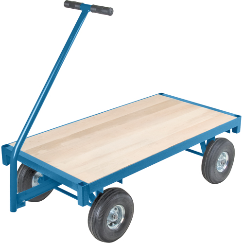 Chariots wagon ergonomiques &agrave; plateforme, 24" la x 48" lo, 45" Poign&eacute;e, 1000 lb Capacit&eacute;, 10" Dia. de roue, Pneumatique Roues We Share Industrial Supply