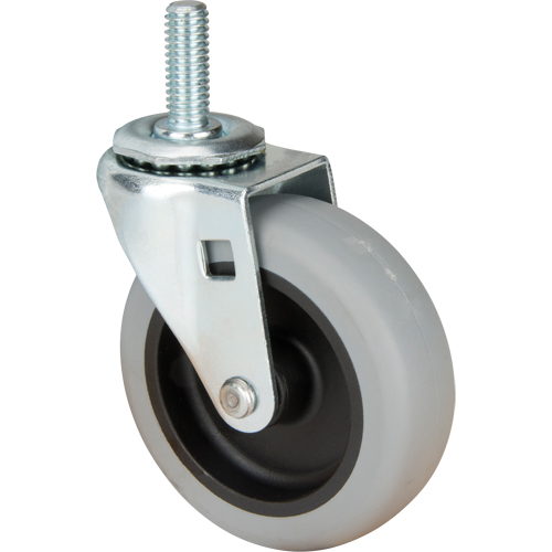 Roulette &agrave; tige, Pivotant, Diam&egrave;tre 3" (76 mm), Capacit&eacute; 80 lb (36 kg) We Share Industrial Supply