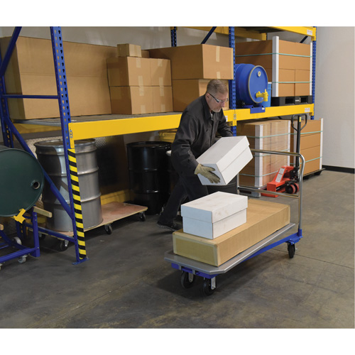 Platform Cart, 48" L x 24" W, 1500 lbs. Capacity, Mold-on Rubber Casters We Share Industrial Supply