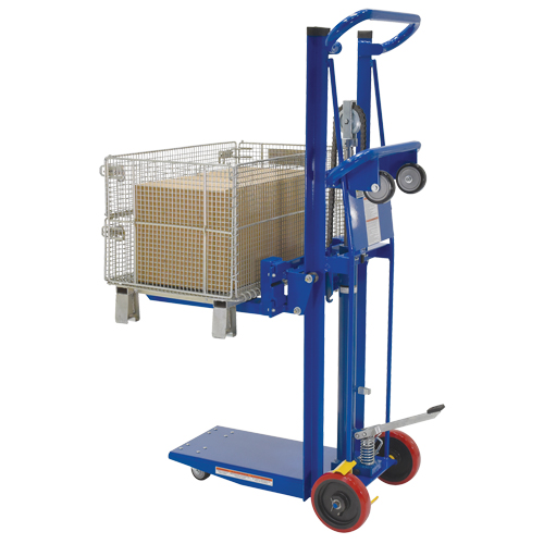 Platform Lift Stacker, Foot Pump Operated, 750 lbs. Capacity, 52" Max Lift We Share Industrial Supply