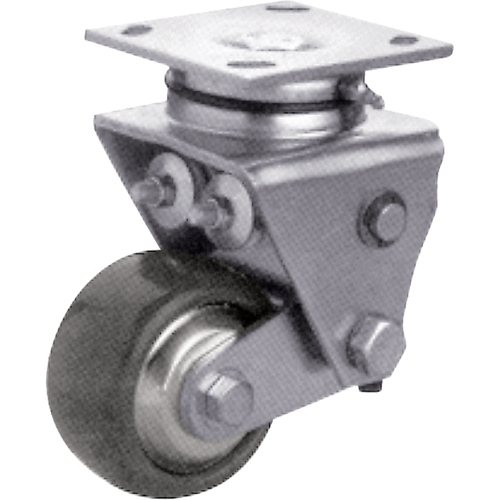 Roulette robuste, Pivotant, 4" (101,6 mm), Elastom&egrave;re dur, 900 lb (408 kg) We Share Industrial Supply