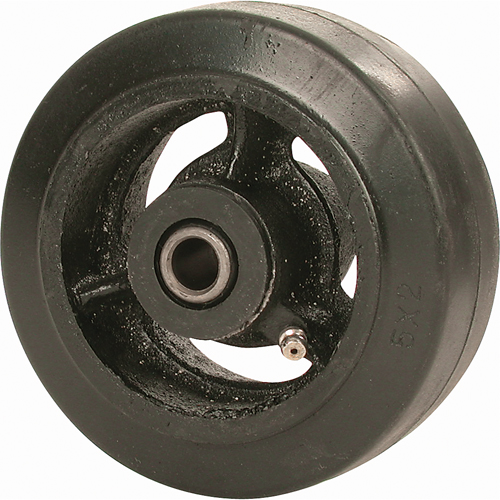 Mold-on Rubber Wheel, 5" (127 mm) Dia. x 2" (51mm) W, 450 lbs. (204kg.) Capacity We Share Industrial Supply