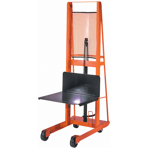 Hydraulic Platform Lift Stacker, Foot Pump Operated, 1000 lbs. Capacity, 80" Max Lift We Share Industrial Supply