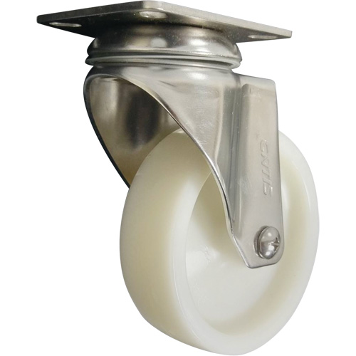 Roulette, Pivotant, 4" (101,6 mm), Nylon, 200 lb (91 kg) We Share Industrial Supply