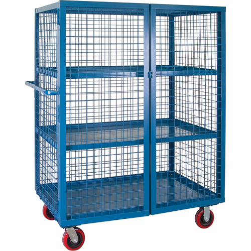 Wire Mesh Truck, 3 Tiers, 51" L x 32" W x 62.5" H, 2400 lbs. Cap. We Share Industrial Supply