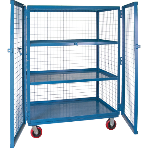 Wire Mesh Truck, 3 Tiers, 51" L x 32" W x 62.5" H, 2400 lbs. Cap. We Share Industrial Supply