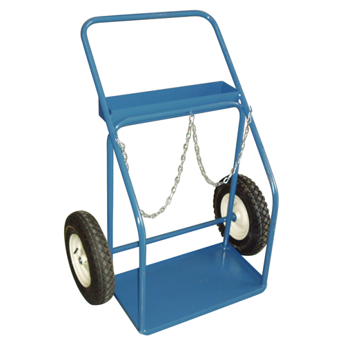 Chariots pour bouteilles de gaz, Roues Pneumatique, Base de 25" la x 13" lo, 400 lb We Share Industrial Supply