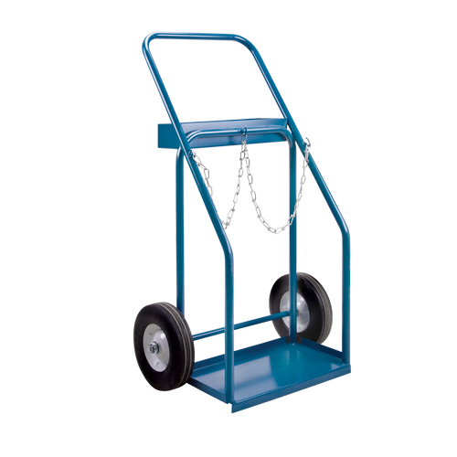 Gas Cylinder Carts, Semi-Pneumatic Wheels, 19" W x 10" L Base, 1000 lbs. We Share Industrial Supply