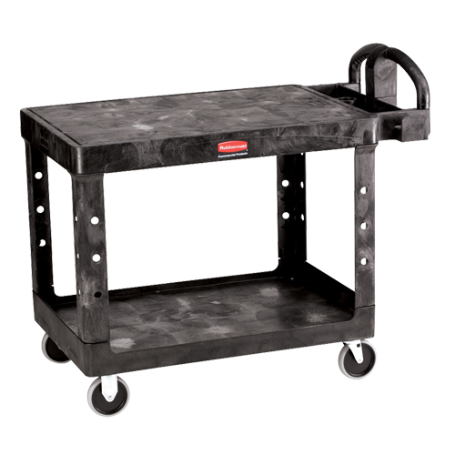 Flat Shelf Heavy Duty Utility Cart - 4525-00, 2 Tiers, 25-7/8" x 33-3/10" x 43-9/10", 500 lbs. Capacity We Share Industrial Supply