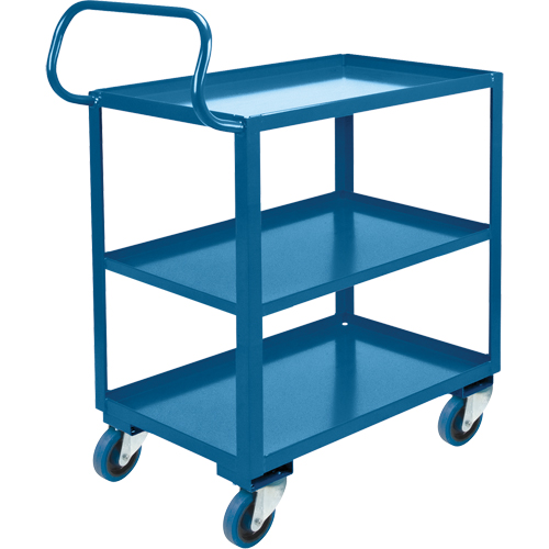 Ergonomic Shelf Truck, 800 lbs. Capacity, Steel, 26" W x 37" H x 38" D, Lip Up We Share Industrial Supply
