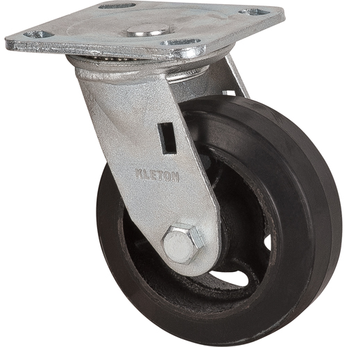 Mold-on Caster, Swivel, 5" (127 mm), Rubber, 440 lbs. (199 kg.) We Share Industrial Supply