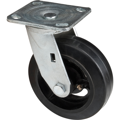 Mold-on Caster, Swivel, 6" (152.4 mm), Rubber, 550 lbs. (249 kg.) We Share Industrial Supply