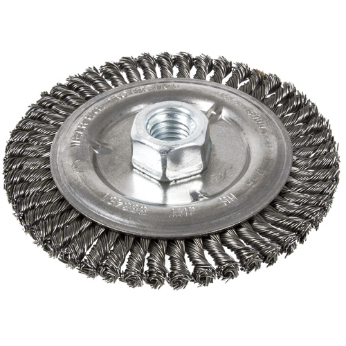 Stringer Bead Brush, 5" Dia., 0.022" Fill, 5/8"-11 Arbor, Steel We Share Industrial Supply