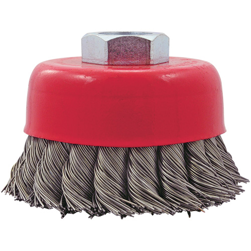 CK3201T Knotted Twist Wire Cup Brush, 3" Dia. x 5/8"-11 Arbor We Share Industrial Supply