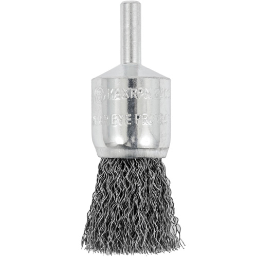 Shaft Mounted Crimped End Brush, 3/4", 0.012" Fill, 1/4" Shank We Share Industrial Supply