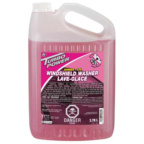 Turbo Power&reg; Summer Bug Wash Windshield Washer Fluid, Jug, 3.78 L We Share Industrial Supply