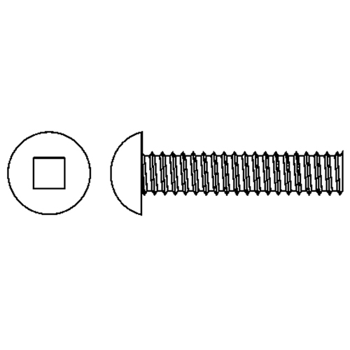 Round Head Machine Screws, #6-32 x 1-1/4" L, Zinc Plated We Share Industrial Supply