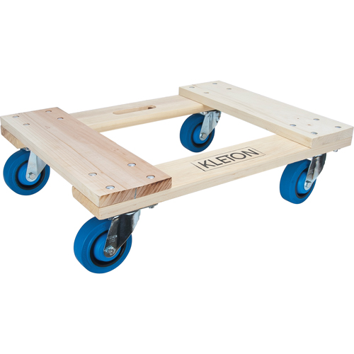 Socle roulant en bois dur, Roues en Caoutchouc, Capacit&eacute; de 1400 lb, 18" la x 24" p x 7" h We Share Industrial Supply