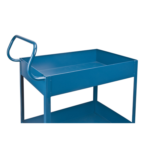 Deep Lipped Service Cart, 2 Tiers, 24" W x 47" H x 36" D, 1200 lbs. Capacity We Share Industrial Supply