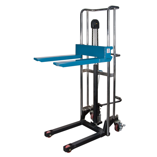 Hydraulic Platform Lift Stacker, Foot Pump Operated, 880 lbs. Capacity, 60" Max Lift We Share Industrial Supply