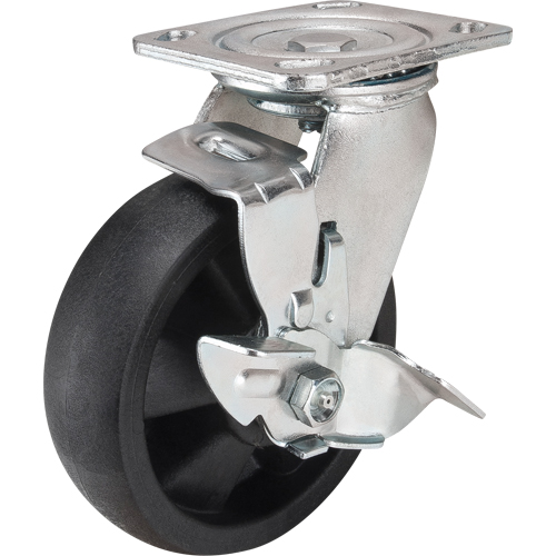 Hi-Temp Caster, Swivel with Brake, 6" (152.4 mm), Nylon, 880 lbs. (399 kg.) We Share Industrial Supply
