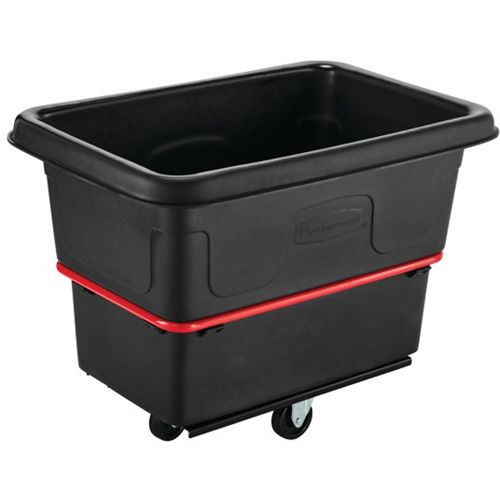 Heavy-Duty Utility Truck, Black Recycled Plastic, 26"/38-3/8" L x 26"/38-2/5" W x 28-1/4"/28-3-10" H, 8 cu. Ft. Volume, 700 lbs. Capacity We Share Industrial Supply