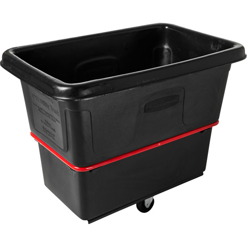 Heavy-Duty Utility Cube Truck, Black Recycled Plastic, 43-1/4" L x 28" W x 33-3/4" H, 12 cu. ft. Volume, 800 lbs. Capacity We Share Industrial Supply