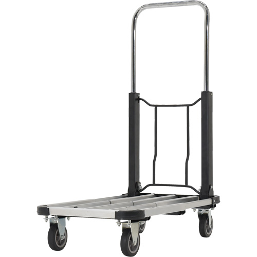 Fold-Up Platform Truck, Stainless Steel, 300 lbs., 28" L x 16" W, 33-1/2" High We Share Industrial Supply