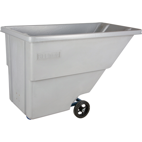 Chariot basculeur en acier, Poly&eacute;thyl&egrave;ne, 0,625 vg³, Capacit&eacute; de charge de 500 lb We Share Industrial Supply