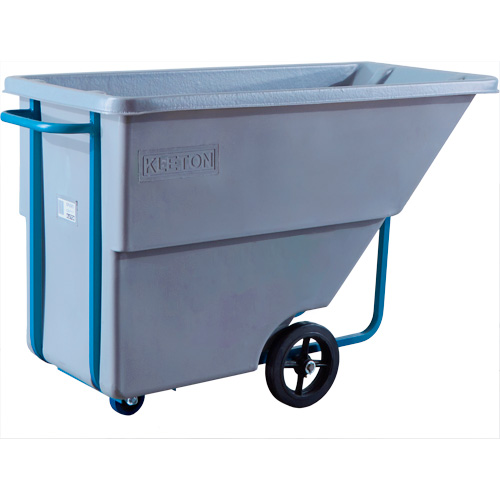 Chariot basculeur en acier, Poly&eacute;thyl&egrave;ne, 0,625 vg³, Capacit&eacute; de charge de 850 lb We Share Industrial Supply