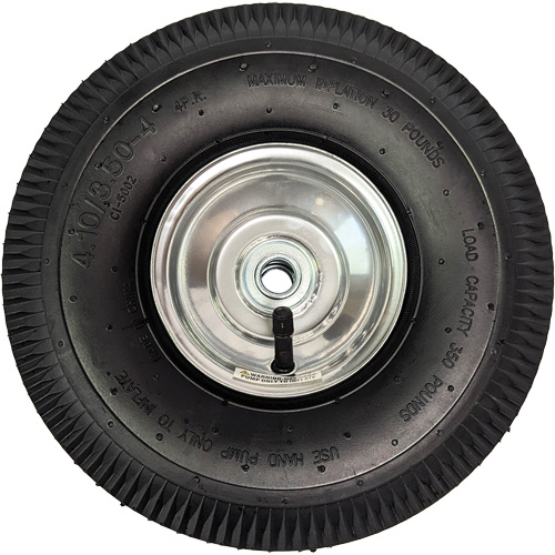 Roue pneumatique de rechange pour diable, 10" (254 mm), Capacit&eacute; de 350 lb We Share Industrial Supply