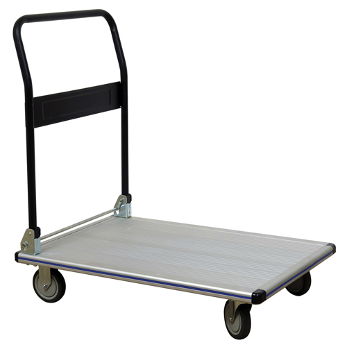 Chariot &agrave; plateforme avec poign&eacute;e pliante, Aluminium, 550 lb, 35-1/2" lo x 24" la, Hauteur 35-1/2" We Share Industrial Supply