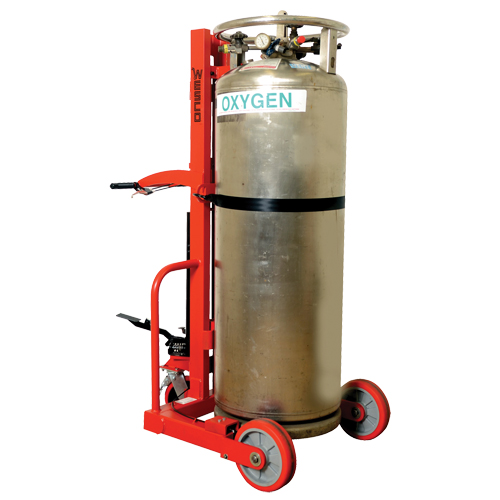 Grand chariot hydraulique HLCC-B pour bouteille de gaz liquide, Roues Polyur&eacute;thane, Base de 20" la x 20" p, 1000 lb We Share Industrial Supply