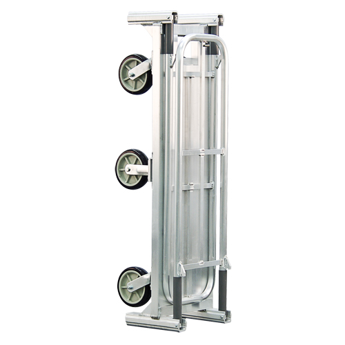 Aluminum U-Boat Folding Bulk Delivery Cart, 18" W x 61" L, 1200 lbs. Cap., Polyurethane Wheels We Share Industrial Supply