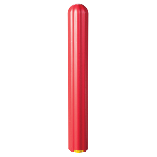 Ribbed Bollard Cover, 4" Dia. x 56" L, Red We Share Industrial Supply