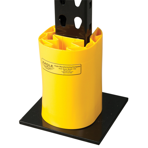 Butoir en poly pour rayonnage, 5" la x 6" lo x 8" h, Jaune We Share Industrial Supply